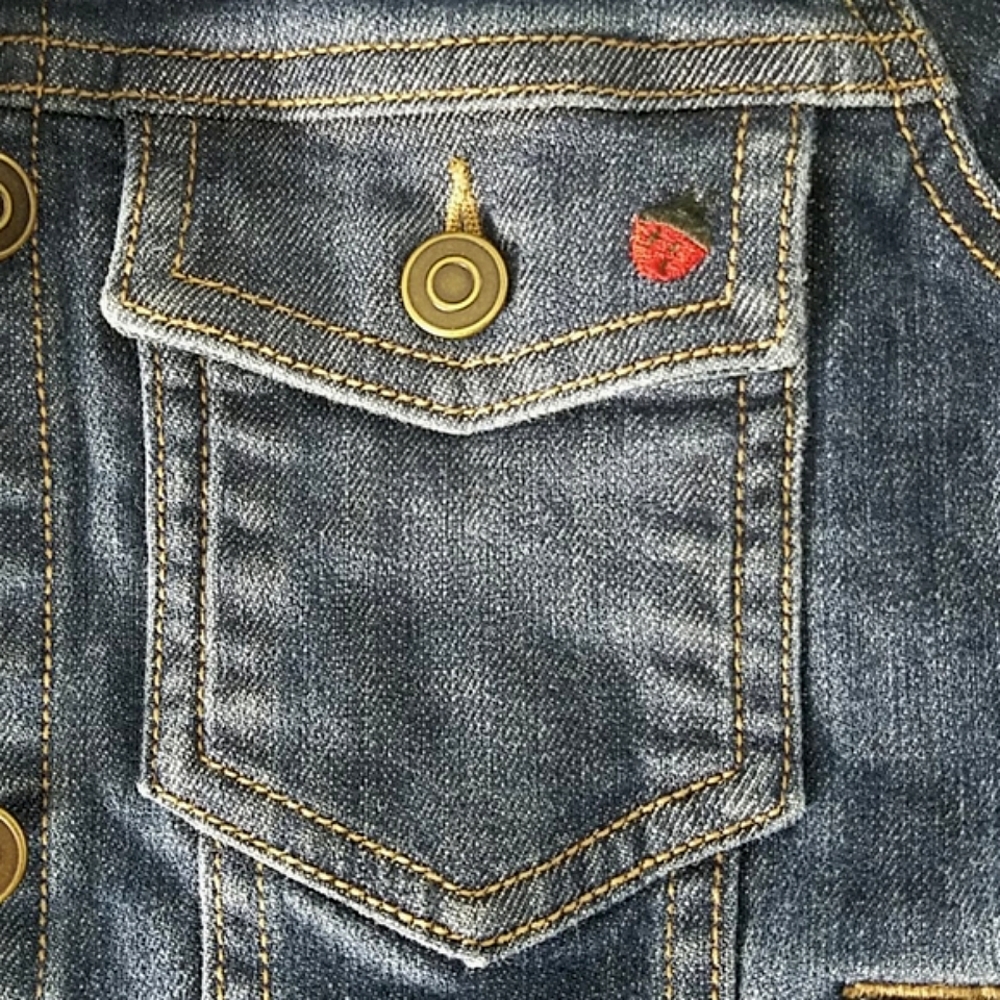 Hanna embroidered jean jacket, size 120 (6/7) - Picture 7 of 9